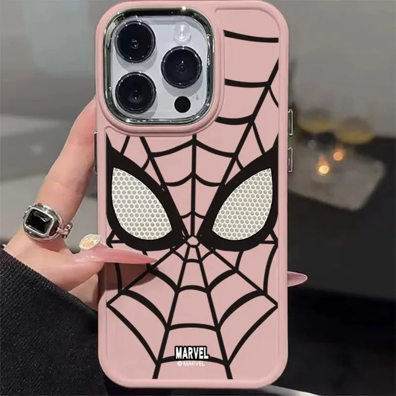 Coole Marvel Spider-Man Handyhülle in Schwarz und Weiß – Ideal für iPhone 15, 14, 13, 12, 11 Pro Max, XR, XS, 7, 8 Plus
