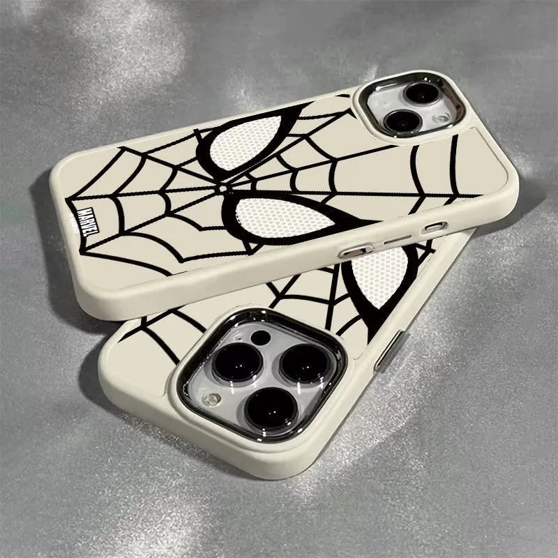 Coole Marvel Spider-Man Handyhülle in Schwarz und Weiß – Ideal für iPhone 15, 14, 13, 12, 11 Pro Max, XR, XS, 7, 8 Plus
