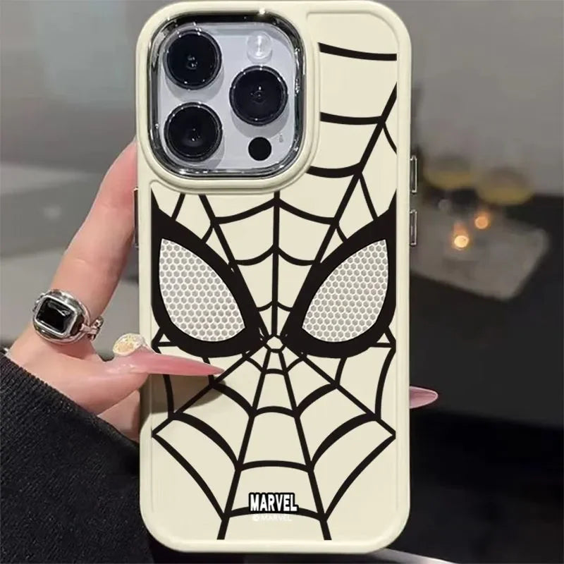 Coole Marvel Spider-Man Handyhülle in Schwarz und Weiß – Ideal für iPhone 15, 14, 13, 12, 11 Pro Max, XR, XS, 7, 8 Plus