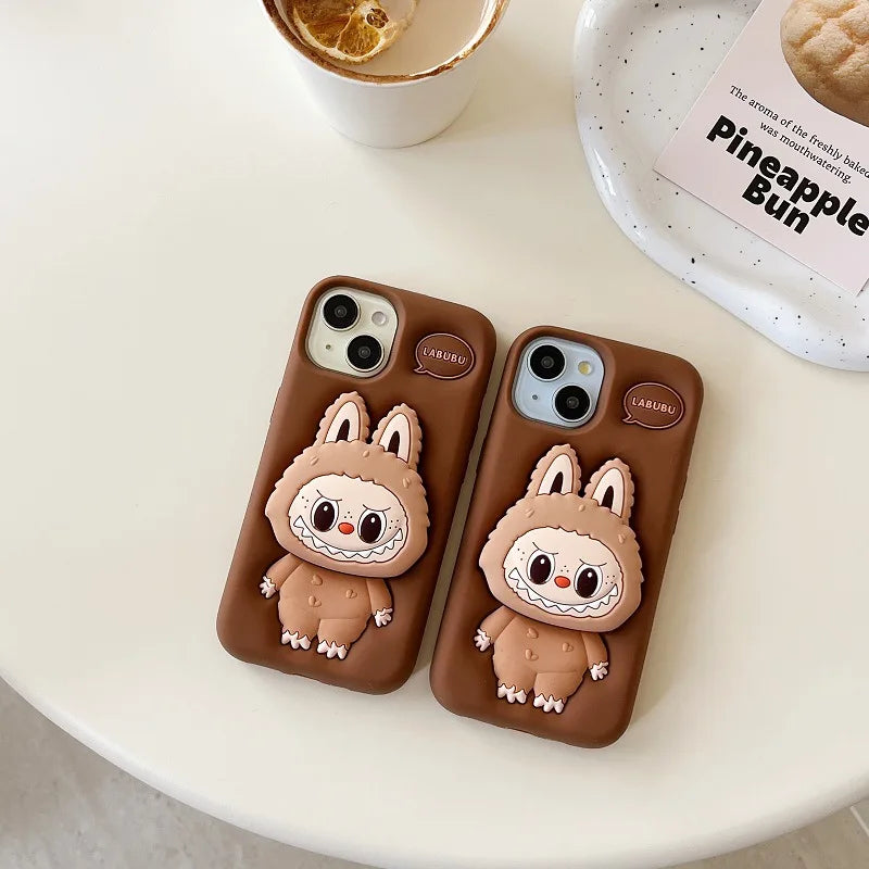 Kawaii Labubu Handyhülle – Rutschfester und sturzsicherer Schutz! Süßes Cartoon-Design, passend für iPhone 15 Pro Max, iPhone 13 Pro und iPhone 14 Pro!