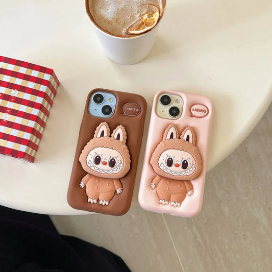 Kawaii Labubu Handyhülle – Rutschfester und sturzsicherer Schutz! Süßes Cartoon-Design, passend für iPhone 15 Pro Max, iPhone 13 Pro und iPhone 14 Pro!