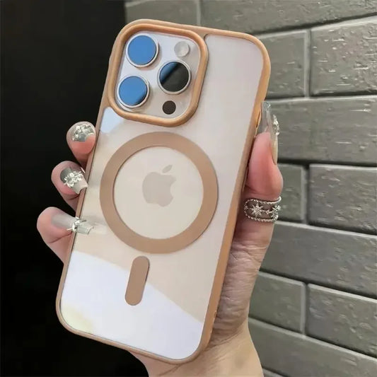 Luxuriöse Magnetische Wireless Charging Hülle für iPhone 16, 15, 14 Plus, 13, 12, 11 Pro Max – Stoßfeste, Transparente Soft-Bumper-Hülle für Rundum-Schutz!