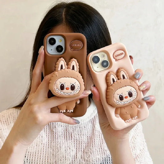 Kawaii Labubu Handyhülle – Rutschfester und sturzsicherer Schutz! Süßes Cartoon-Design, passend für iPhone 15 Pro Max, iPhone 13 Pro und iPhone 14 Pro!