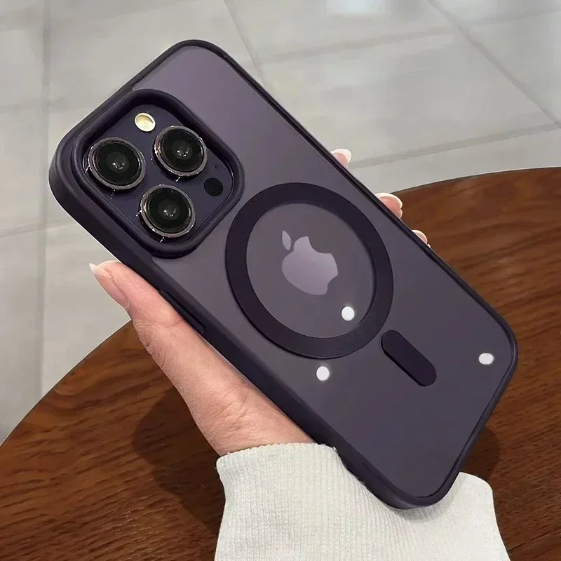 Luxuriöse Magnetische Wireless Charging Hülle für iPhone 16, 15, 14 Plus, 13, 12, 11 Pro Max – Stoßfeste, Transparente Soft-Bumper-Hülle für Rundum-Schutz!
